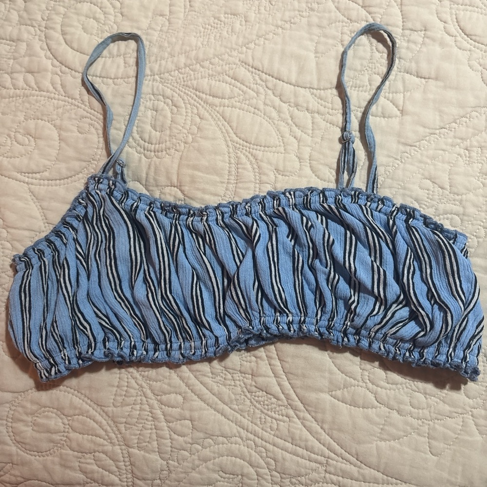 Free people striped adjustable strap bra size L